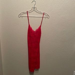 Victoria’s Secret red lace lingerie